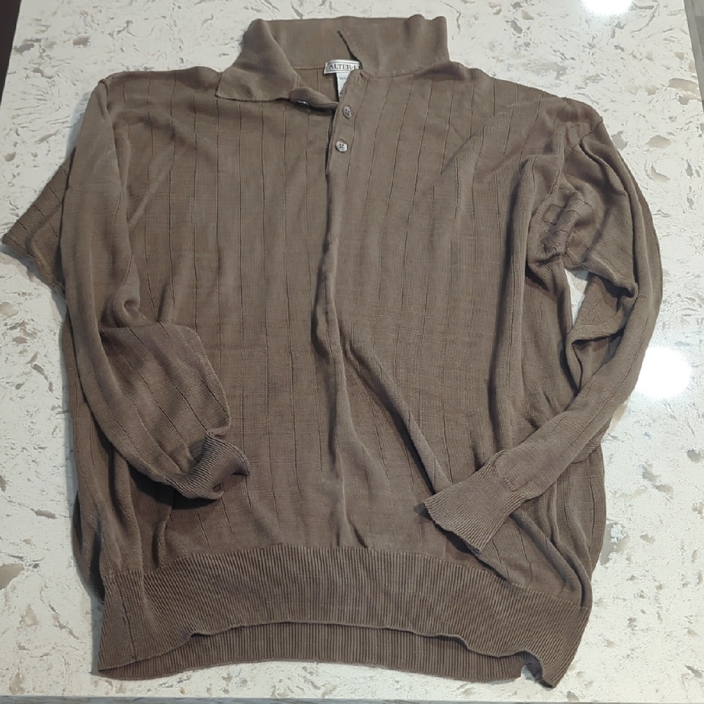 Elegant Taupe Turtleneck Sweater for Men